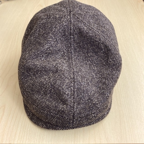 Cremieux Brown Wool Tweed Newsboy Cap - Picture 2 of 4